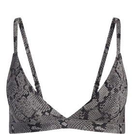 Triangle Bralette Shadow Snake Print