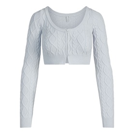 Cableknit Cardigan Zen Blue