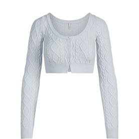 Cableknit Cardigan Zen Blue