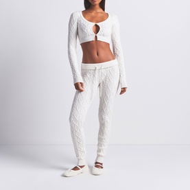 Cableknit Cardigan Ivory