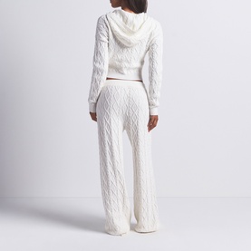 Cableknit Straight Leg Pants Ivory