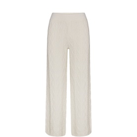 Cableknit Straight Leg Pants Ivory