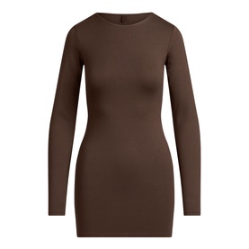 Crewneck Mini Dress Espresso