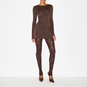 Crewneck Mini Dress Espresso