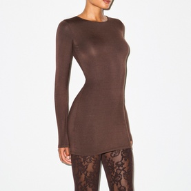 Crewneck Mini Dress Espresso