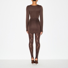 Crewneck Mini Dress Espresso