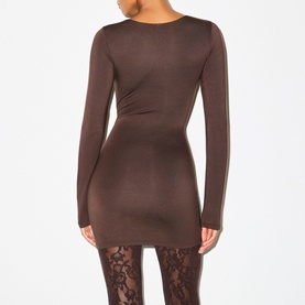 Crewneck Mini Dress Espresso