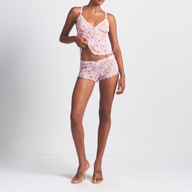 Triangle Cami & Short Set Cherry Blossom Bow Print