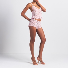 Triangle Cami & Short Set Cherry Blossom Bow Print