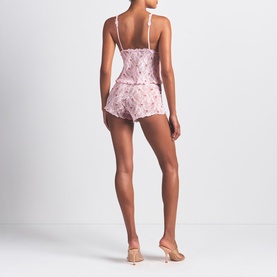Triangle Cami & Short Set Cherry Blossom Bow Print