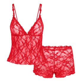 Triangle Cami & Shorts Set Red
