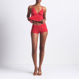 Triangle Cami & Shorts Set Red