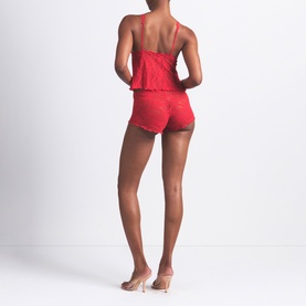 Triangle Cami & Shorts Set Red