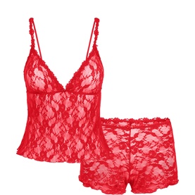 Triangle Cami & Shorts Set Red