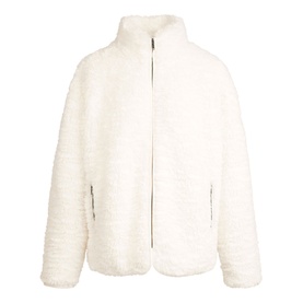 Zip-Up Mock Neck Jacket Egret