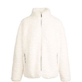 Zip-Up Mock Neck Jacket Egret