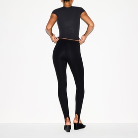 High Waisted Stirrup Leggings Obsidian