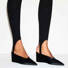 High Waisted Stirrup Leggings Obsidian