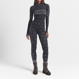 Turtleneck Catsuit Obsidian Winter Fairisle