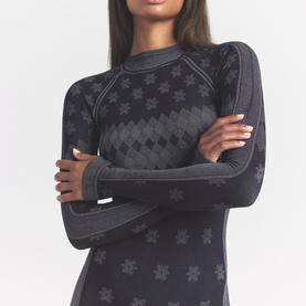 Turtleneck Catsuit Obsidian Winter Fairisle