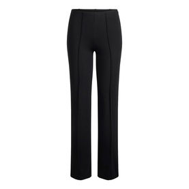 High Waist Pintuck Straight Pants Obsidian