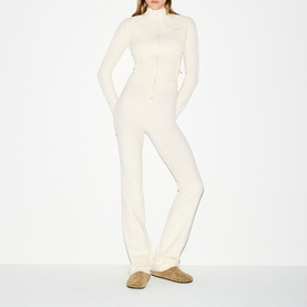 Bootcut Track Pants Ecru