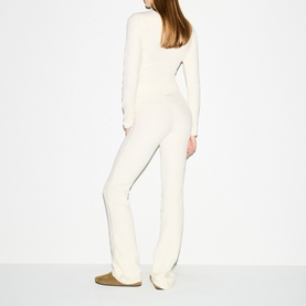 Bootcut Track Pants Ecru