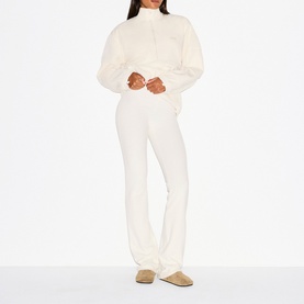 Bootcut Track Pants Ecru