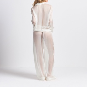 Button Up Shirt & Pants Set Ecru