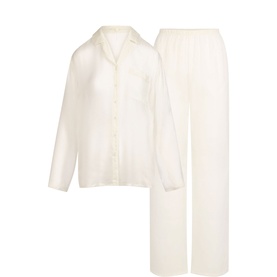Button Up Shirt & Pants Set Ecru