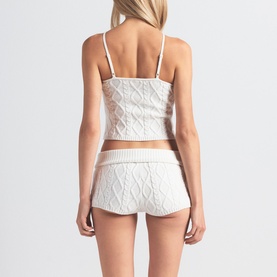 Cableknit Short Ivory