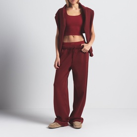 Classic Straight Leg Pants Merlot