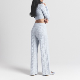 Cableknit Straight Leg Pant Zen Blue