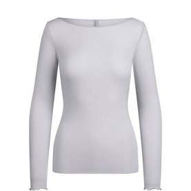Long Sleeve Boat Neck T-Shirt Mist