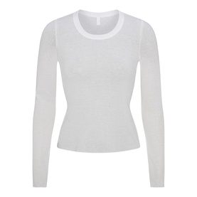 Long Sleeve Wide Crew Top Snow