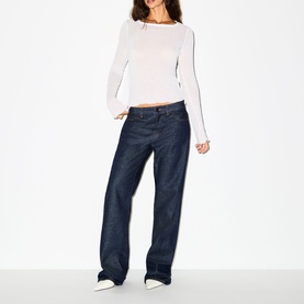 Long Sleeve Wide Crew Top Snow