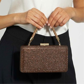 Beaut Embellished Top Handle Clutch