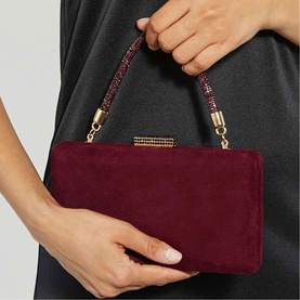 Beaut Embellished Top Handle Clutch