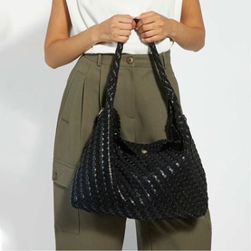 Deliberate Large Woven Shoulder Bag