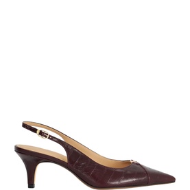 Distinctive Leather Slingback Heels