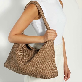 Deliberate Large Woven Shoulder Bag