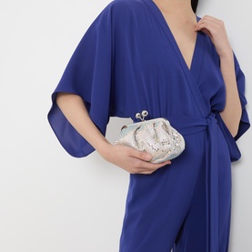 Lama Rhinestone Small Pasticcino Clutch