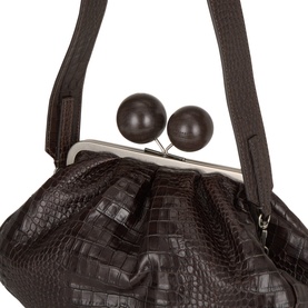 Pasticcino Medium Crocodile Print Leather Clutch Bag