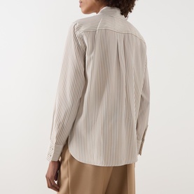 Flirt Silk Striped Blouse