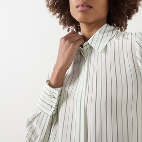 Flirt Silk Striped Blouse