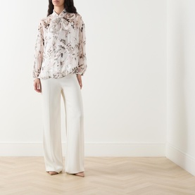 Tetere Floral Pussy Bow Blouse