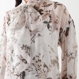 Tetere Floral Pussy Bow Blouse