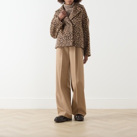 Disegno Leopard Shearling Coat