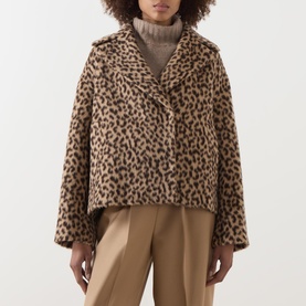 Disegno Leopard Shearling Coat