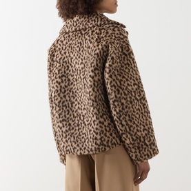 Disegno Leopard Shearling Coat